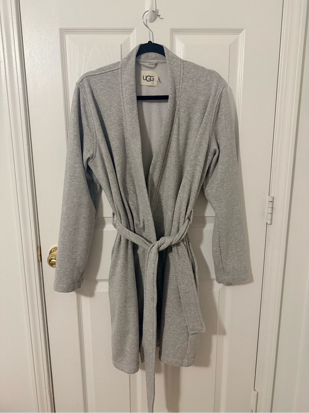 UGG Women’s Gray Shawl Collar Belted Robe Jacket
